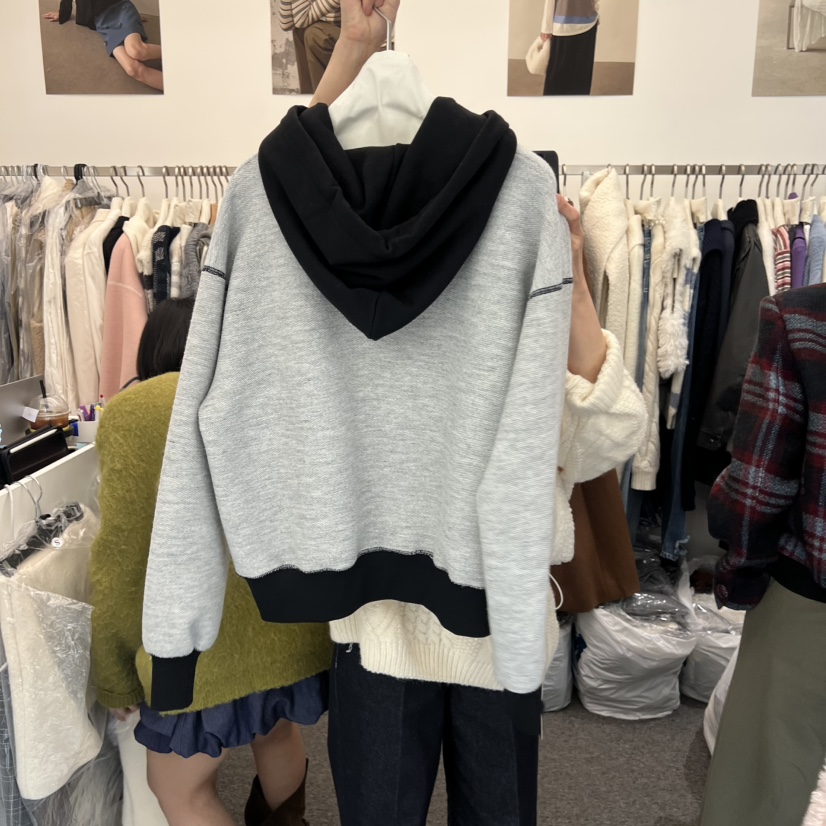 SALONDEMAG韓國直郵㊣女士新品時尚推薦熱賣人氣職業衛衣兜帽SALONDEMAG衛衣