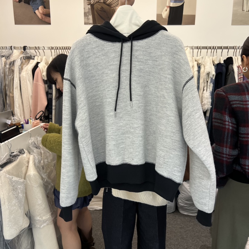 SALONDEMAG韓國直郵㊣女士新品時尚推薦熱賣人氣職業衛衣兜帽SALONDEMAG衛衣圖色2