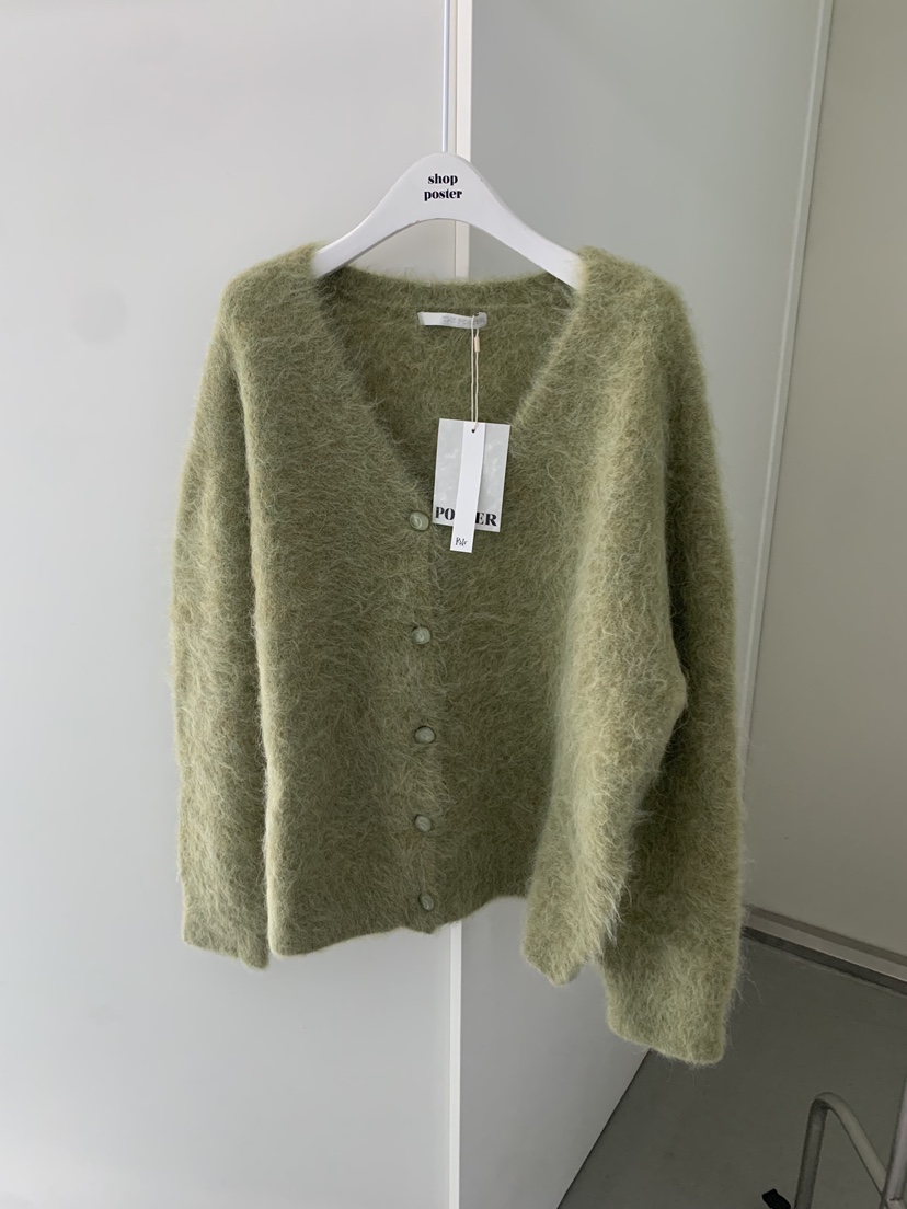 SHOP POSTER東大門㊣代購女士新款推薦真品針織衫羊駝毛開衫SHOP_POSTER針織衫圖色2