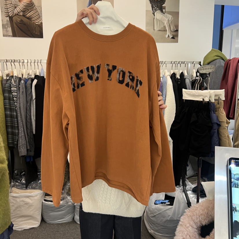 SALONDEMAG韓國代購㊣女士新款真品熱賣人氣長袖T恤不含配飾SALONDEMAG長袖T恤圖色4