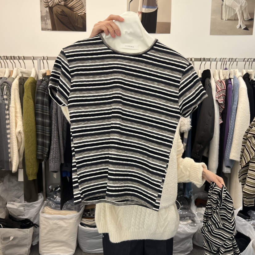 SALONDEMAG東大門㊣實拍女裝新品25秋冬人氣時尚真品職業T恤SALONDEMAGT恤圖色3