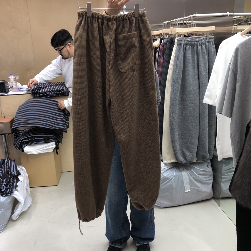 PLEASURE東大門㊣實拍女士新品時尚25秋冬真品人氣休閑褲格紋PLEASURE休閑褲