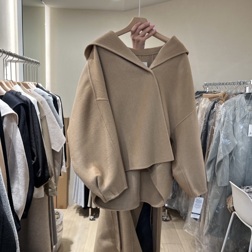 ARCHER東大門㊣代購女士新品熱賣時尚真品人氣短款大衣連帽ARCHER短款大衣圖色2