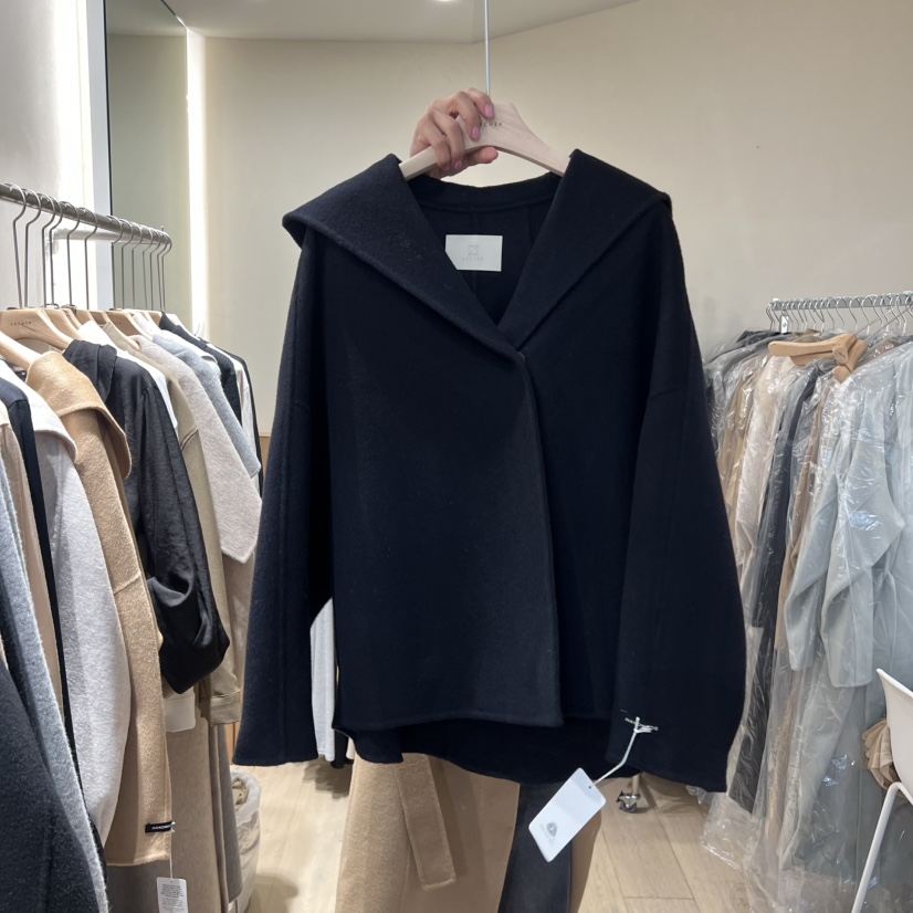 ARCHER東大門㊣代購女士新品熱賣時尚真品人氣短款大衣連帽ARCHER短款大衣圖色3