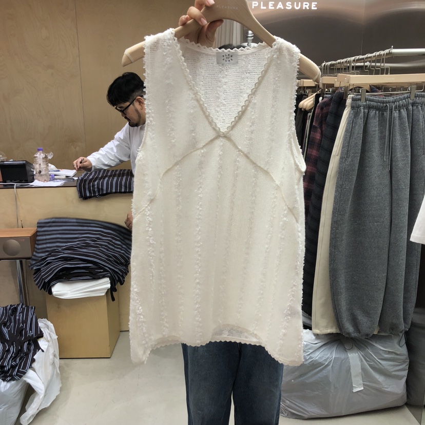 PLEASURE韓國直郵㊣女裝新品推薦25秋冬人氣休閑真品吊帶背心PLEASURE吊帶/背心