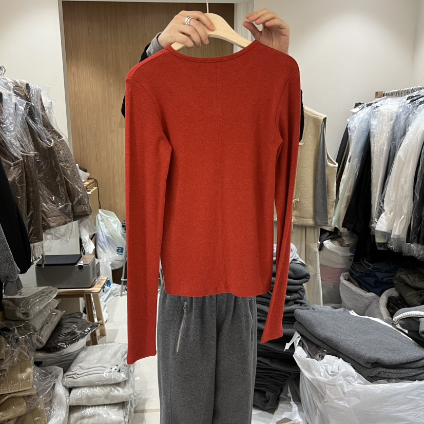 HOWFF韓國直郵㊣女裝新款熱賣休閑真品人氣長袖T恤安哥拉羊毛HOWFF長袖T恤