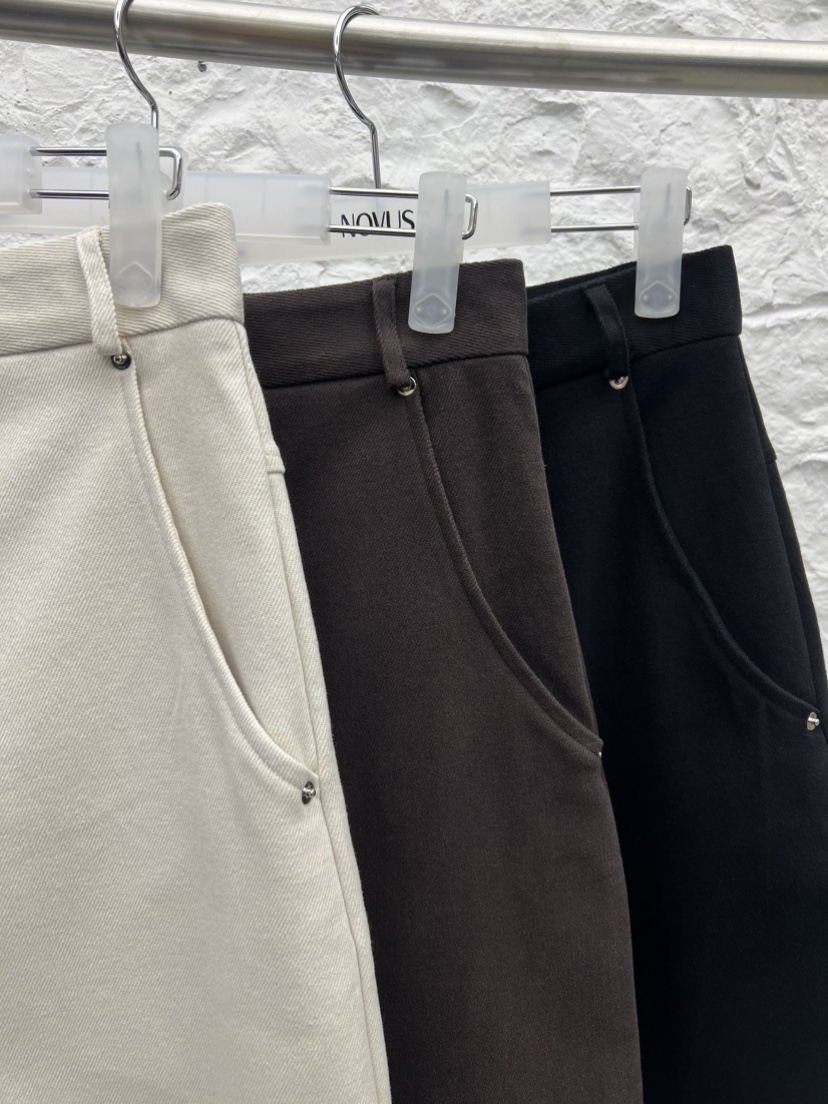 NOVUS東大門㊣代購女士新品職業休閑休閑褲不含腰帶羊毛拉絨NOVUS休閑褲