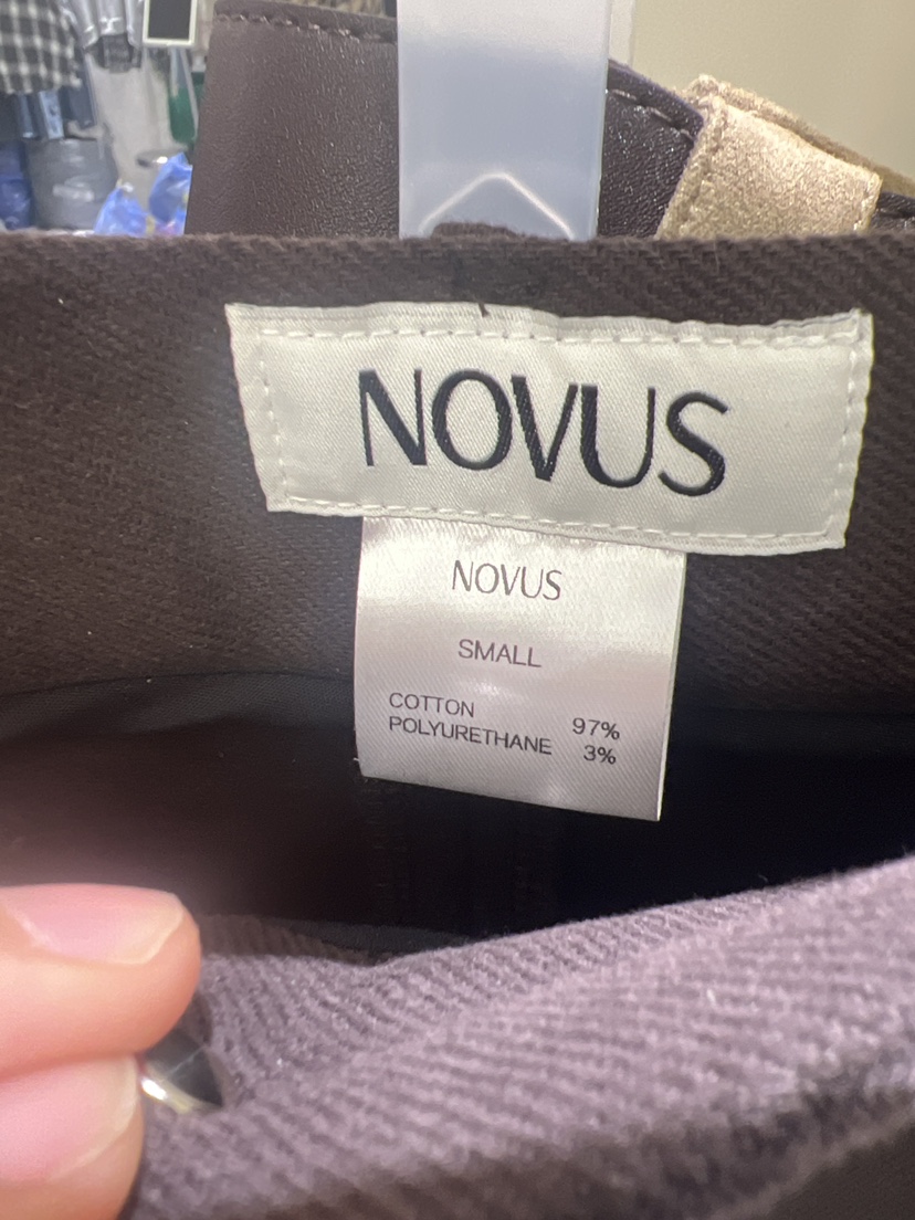 NOVUS東大門㊣代購女士新品職業休閑休閑褲不含腰帶羊毛拉絨NOVUS休閑褲