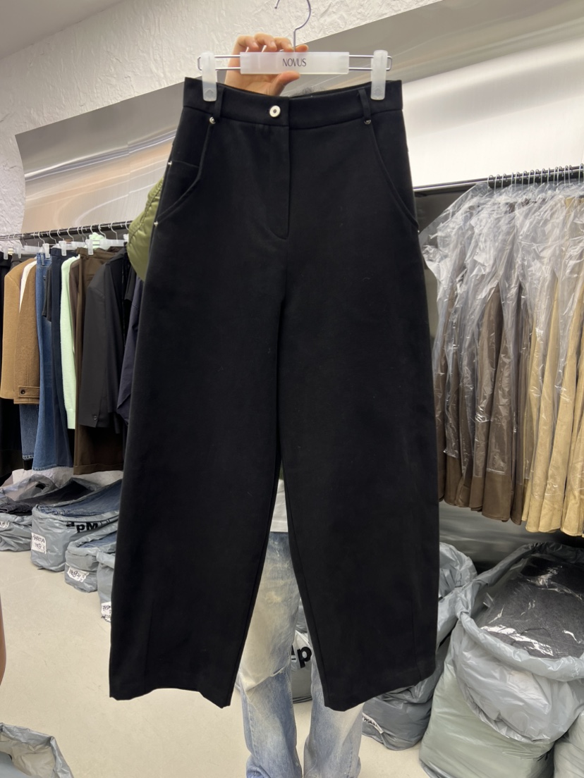 NOVUS東大門㊣代購女士新品職業休閑休閑褲不含腰帶羊毛拉絨NOVUS休閑褲圖色3