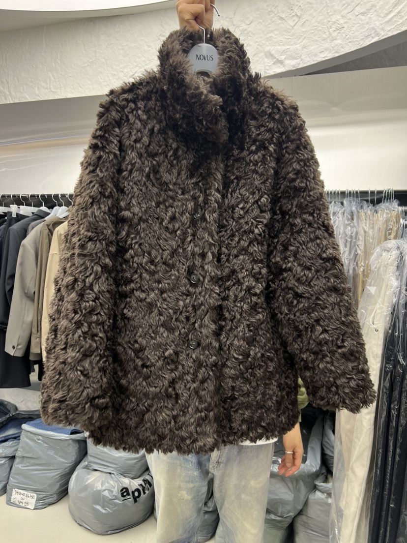 NOVUS韓國直郵㊣女士新款人氣休閑職業時尚短款大衣羊毛雙面NOVUS短款大衣圖色2