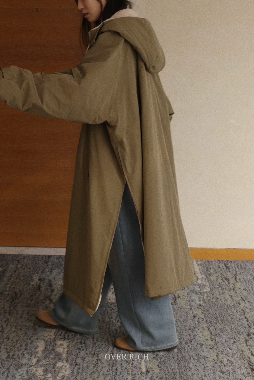 OVER RICH韓國直郵㊣女士新款職業時尚人氣熱賣中長款大衣OVER RICH中長款大衣