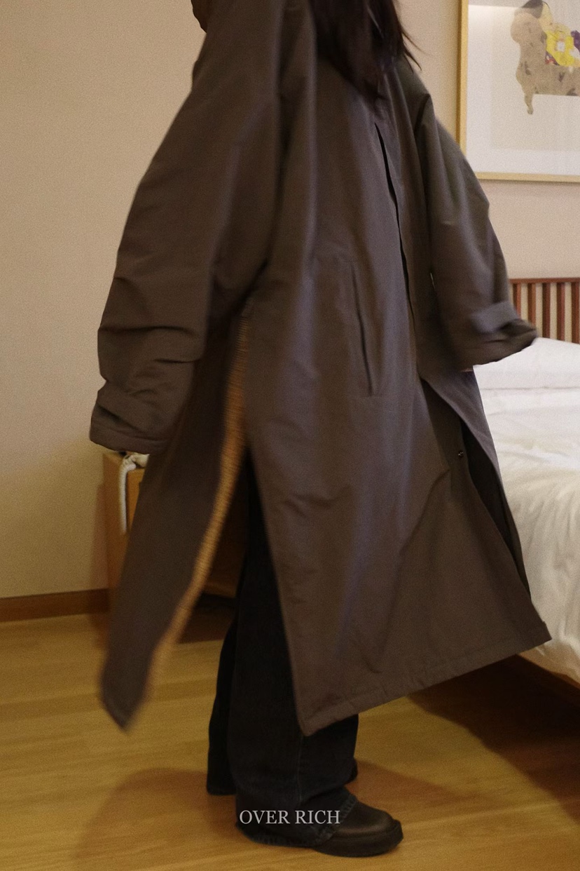 OVER RICH韓國直郵㊣女士新款職業時尚人氣熱賣中長款大衣OVER RICH中長款大衣