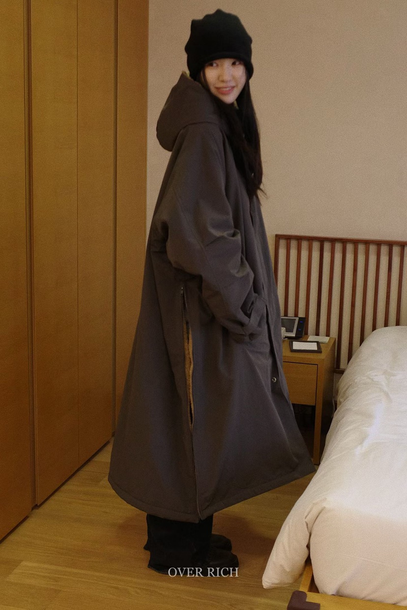 OVER RICH韓國直郵㊣女士新款職業時尚人氣熱賣中長款大衣OVER RICH中長款大衣