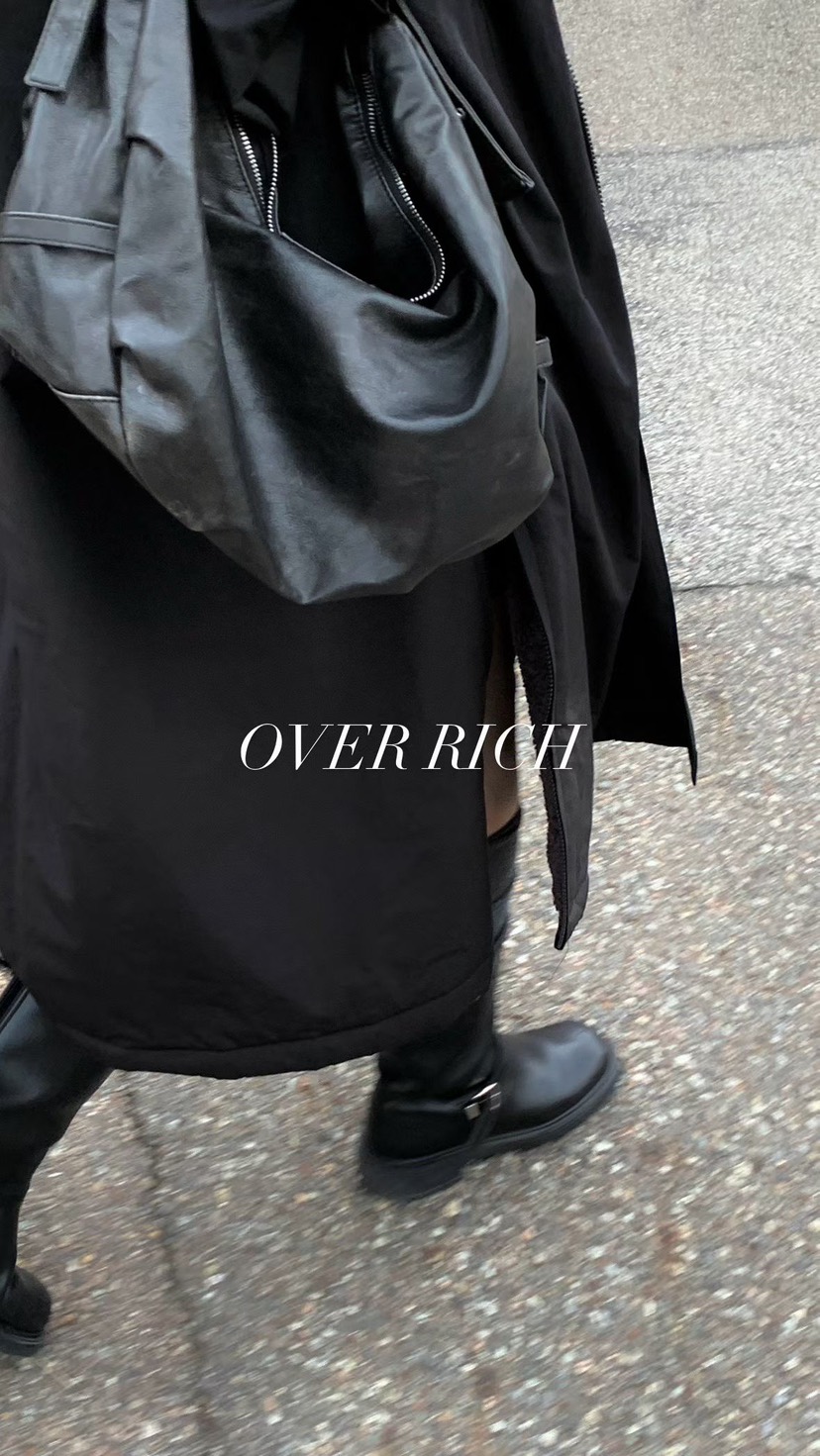 OVER RICH韓國直郵㊣女士新款職業時尚人氣熱賣中長款大衣OVER RICH中長款大衣