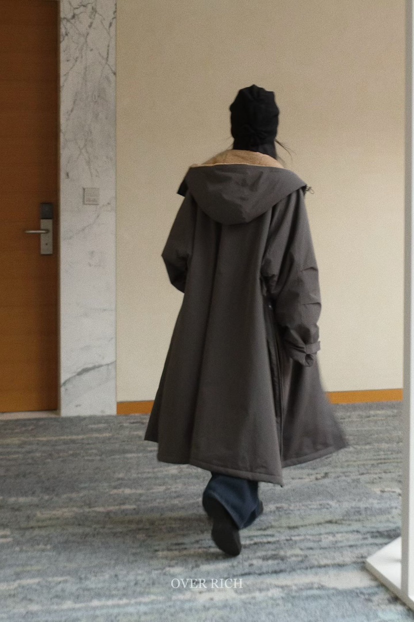 OVER RICH韓國直郵㊣女士新款職業時尚人氣熱賣中長款大衣OVER RICH中長款大衣