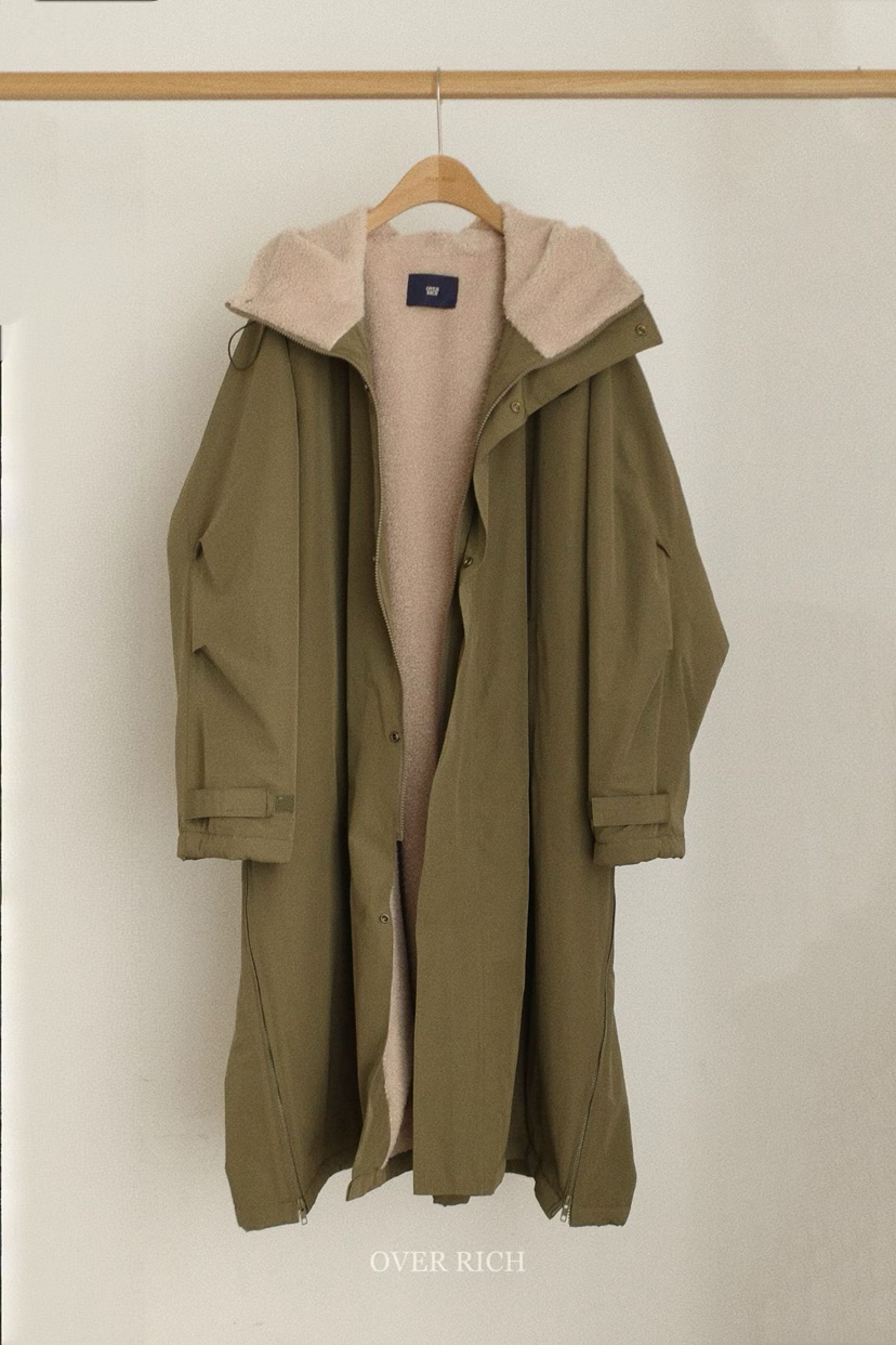 OVER RICH韓國直郵㊣女士新款職業時尚人氣熱賣中長款大衣OVER RICH中長款大衣