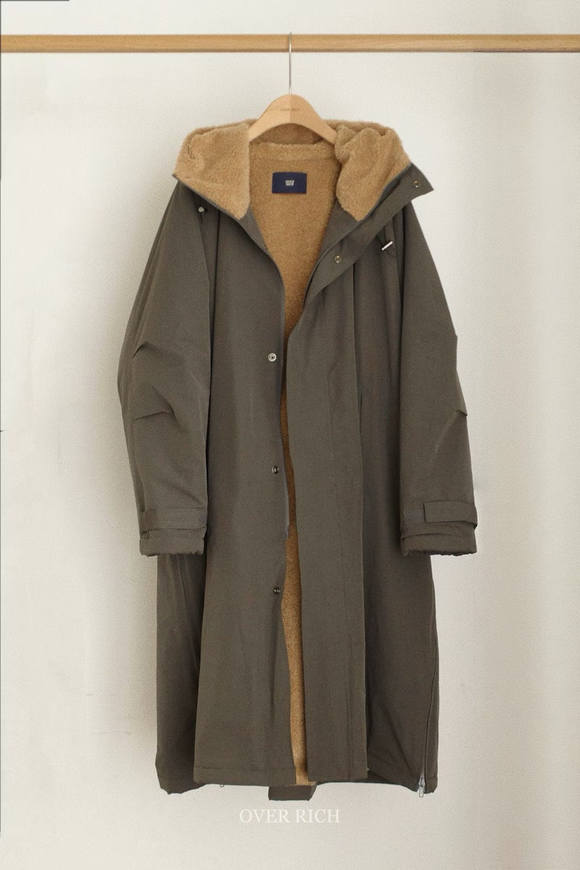 OVER RICH韓國直郵㊣女士新款職業時尚人氣熱賣中長款大衣OVER RICH中長款大衣圖色2