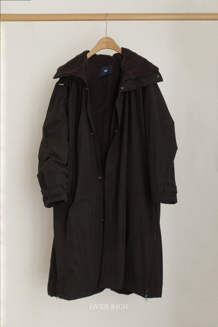 OVER RICH韓國直郵㊣女士新款職業時尚人氣熱賣中長款大衣OVER RICH中長款大衣圖色3