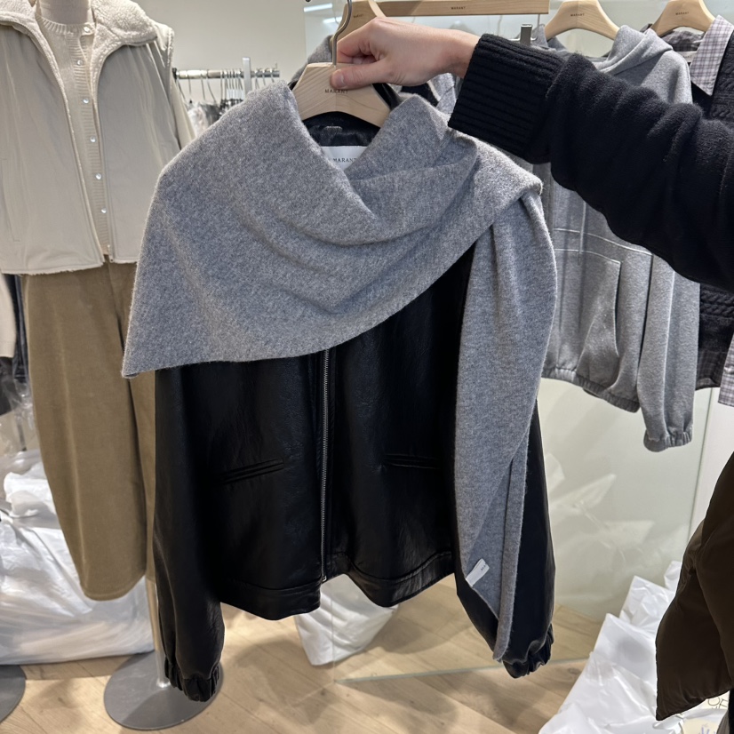 MARANT韓國直郵㊣女裝新品25秋冬推薦人氣圍巾披肩羊毛圍巾MARANT圍巾/披肩圖色2