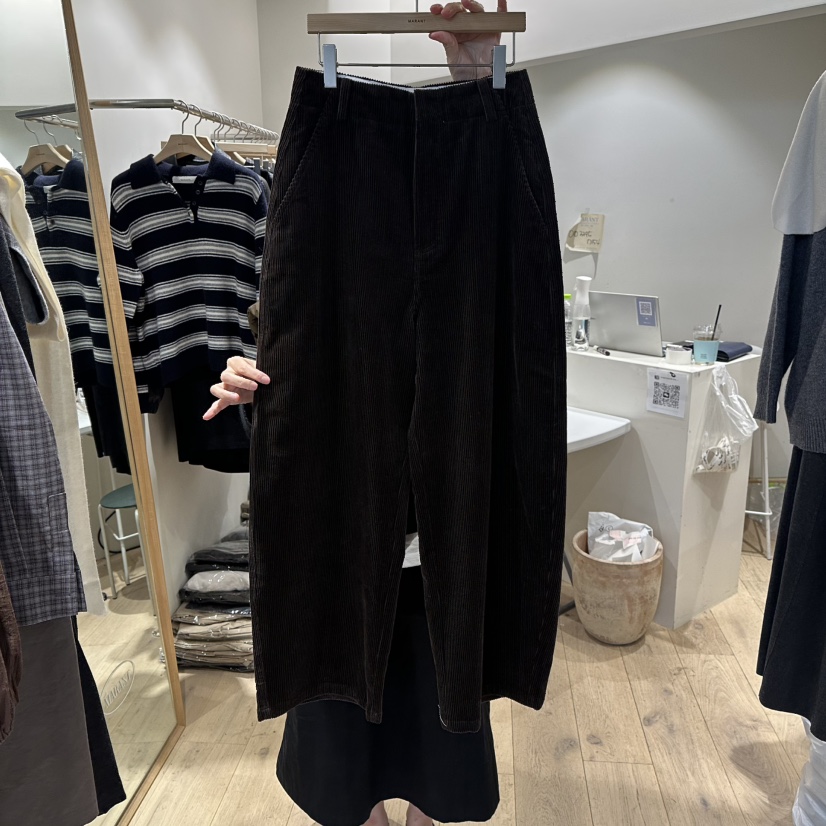MARANT韓國直郵㊣女士新款推薦休閑職業25秋冬休閑褲燈芯絨MARANT休閑褲圖色2