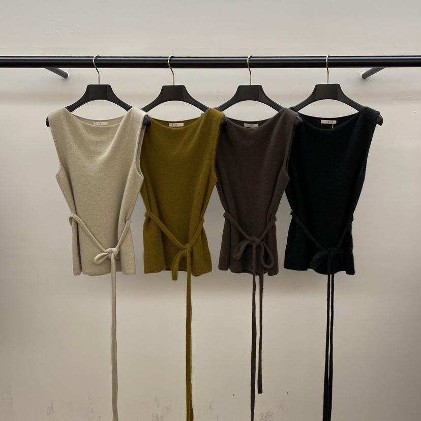 ID東大門㊣直郵女士新款真品時尚25秋冬吊帶背心含腰繩浣熊ID吊帶/背心