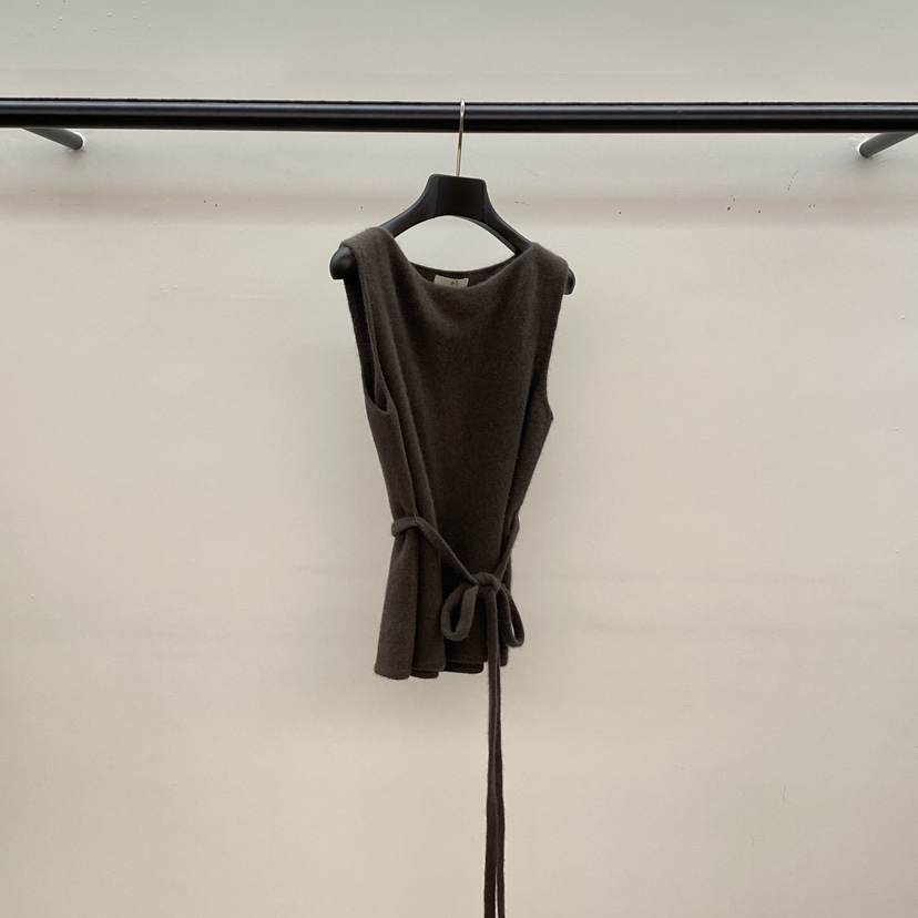 ID東大門㊣直郵女士新款真品時尚25秋冬吊帶背心含腰繩浣熊ID吊帶/背心圖色3摩卡色