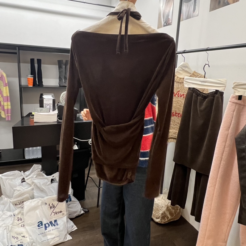 UNANSWERED-MYSTERY韓國代購㊣女裝新品推薦熱賣套裝天鵝絨UNANSWERED-MYSTERY套裝