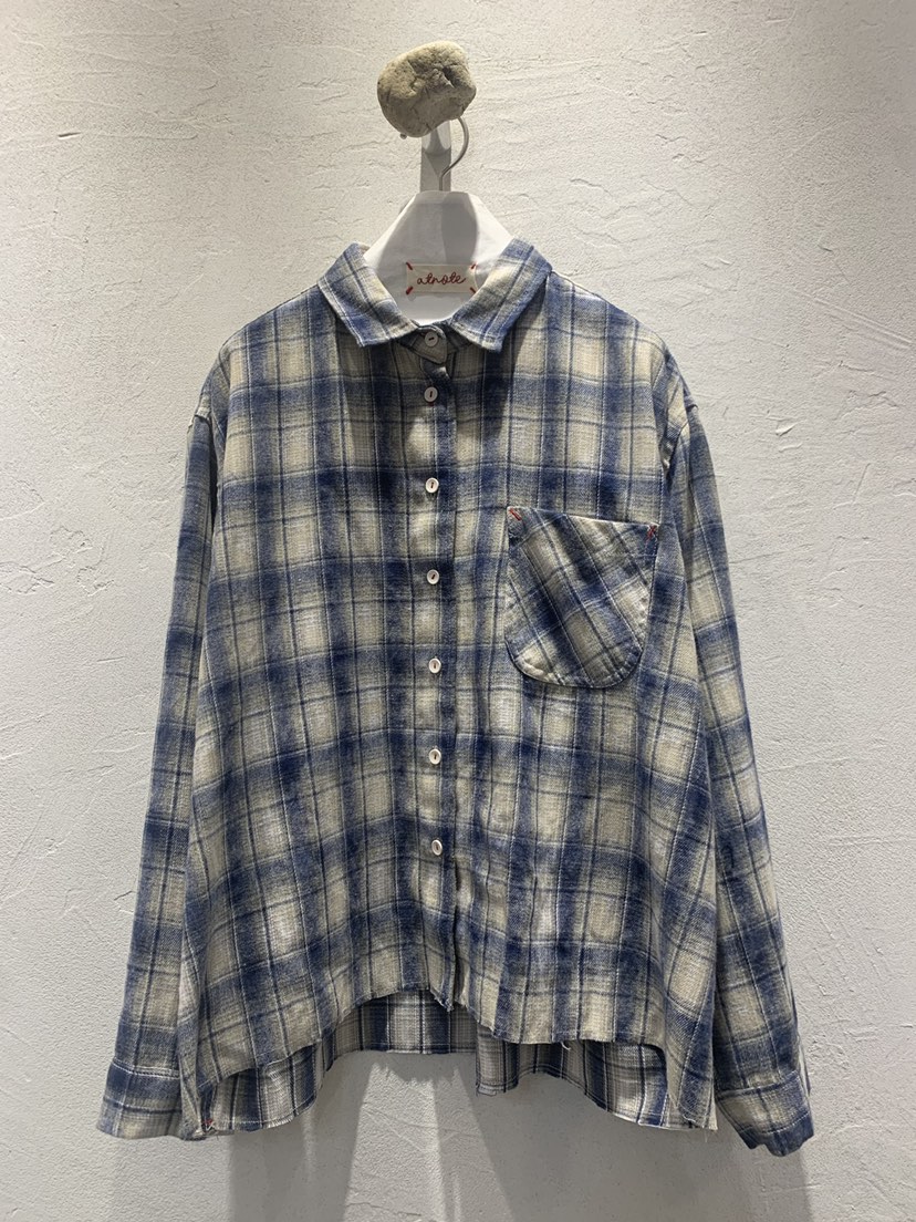 AT NOTE東大門㊣代購女士新品推薦人氣襯衫蕾絲衫水洗格紋AT NOTE襯衫/蕾絲衫