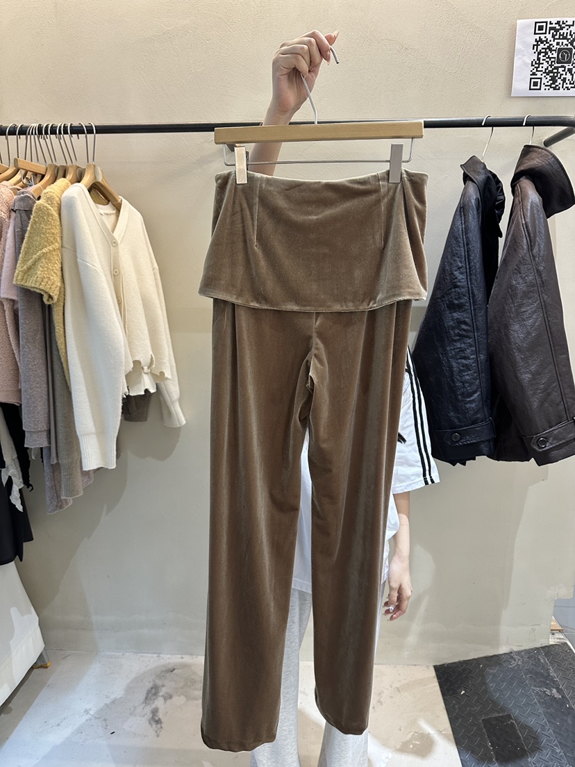 ERIA東大門㊣代購女裝新款職業推薦休閑真品25秋冬裙褲天鵝絨ERIA/HUE裙褲