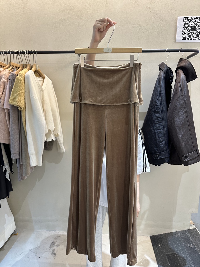 ERIA東大門㊣代購女裝新款職業推薦休閑真品25秋冬裙褲天鵝絨ERIA/HUE裙褲