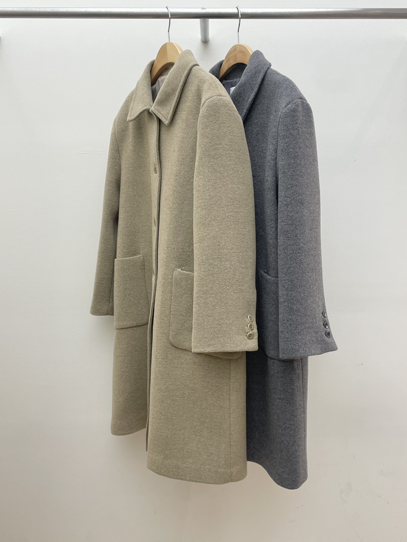 COMETE韓國代購㊣女裝新款人氣時尚職業推薦中長款大衣羊毛COMETE中長款大衣