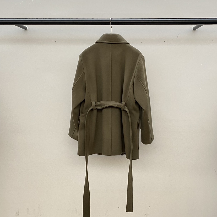 ID東大門㊣直郵女裝新款熱賣真品25秋冬時尚中長款大衣含腰帶ID中長款大衣