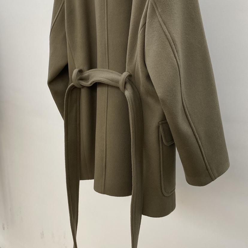 ID東大門㊣直郵女裝新款熱賣真品25秋冬時尚中長款大衣含腰帶ID中長款大衣