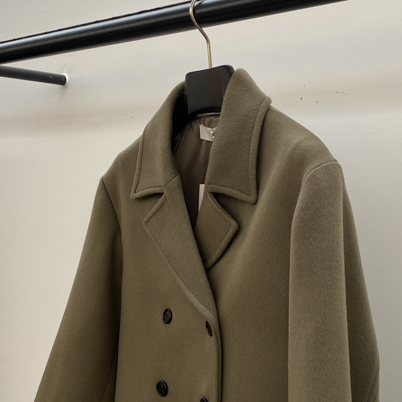 ID東大門㊣直郵女裝新款熱賣真品25秋冬時尚中長款大衣含腰帶ID中長款大衣