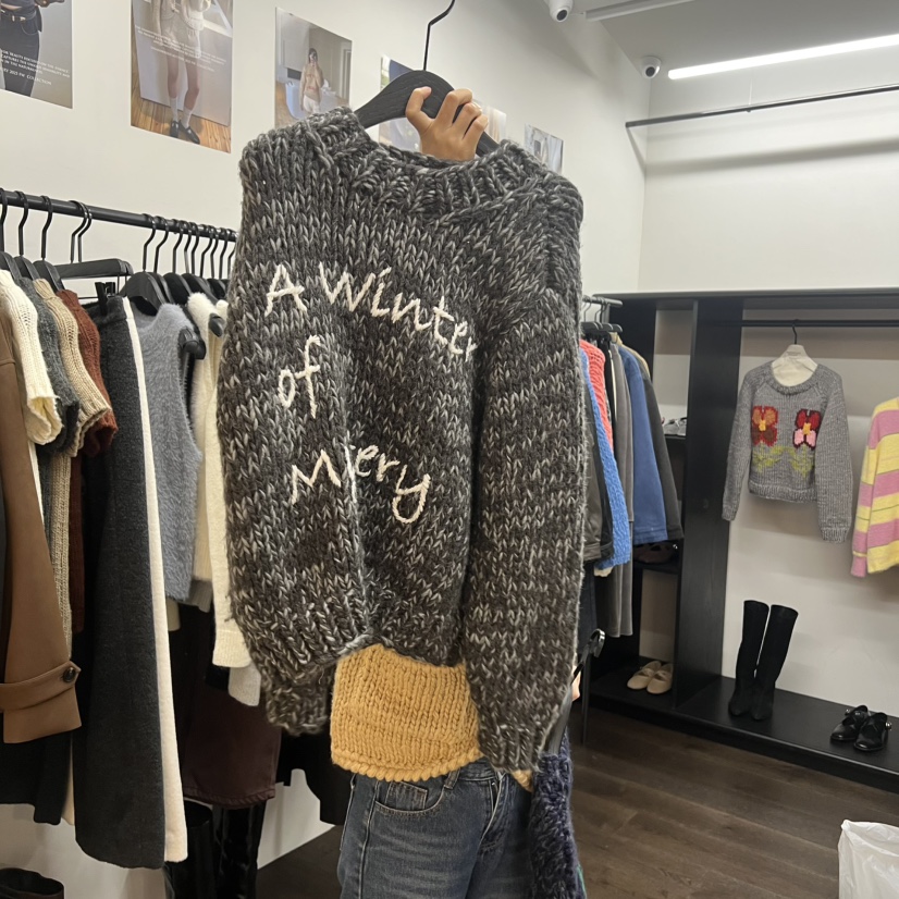 UNANSWERED-MYSTERY東大門㊣直郵女裝新品職業真品推薦針織衫UNANSWERED-MYSTERY針織衫圖色3