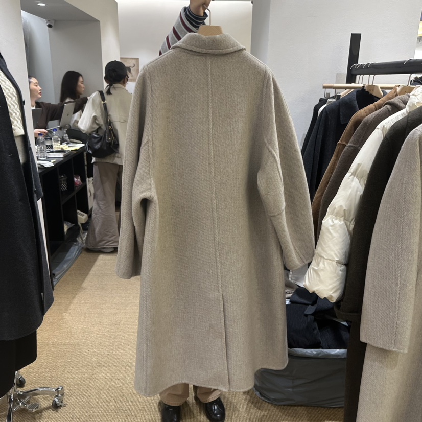 NDE韓國直郵㊣女士新品人氣25秋冬時尚推薦熱賣真品中長款大衣NDE中長款大衣