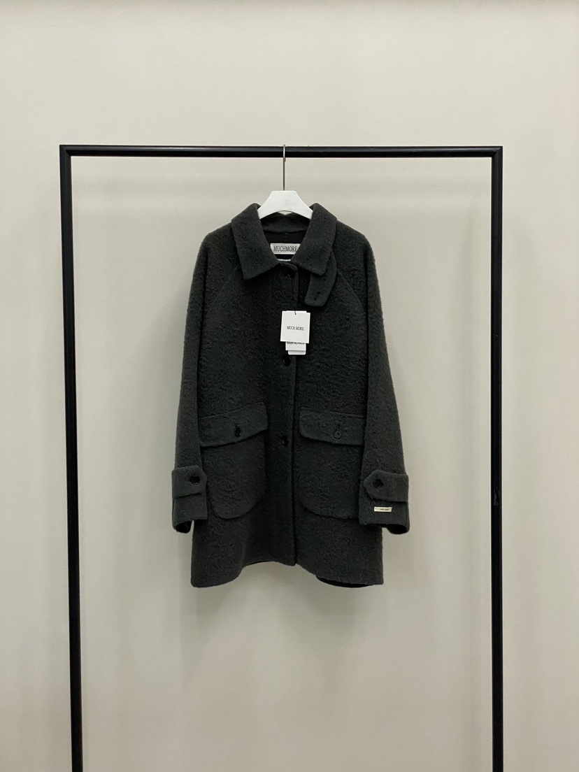 MUCH MORE東大門㊣實拍女裝新款休閑25秋冬真品中長款大衣MUCH MORE中長款大衣圖色3