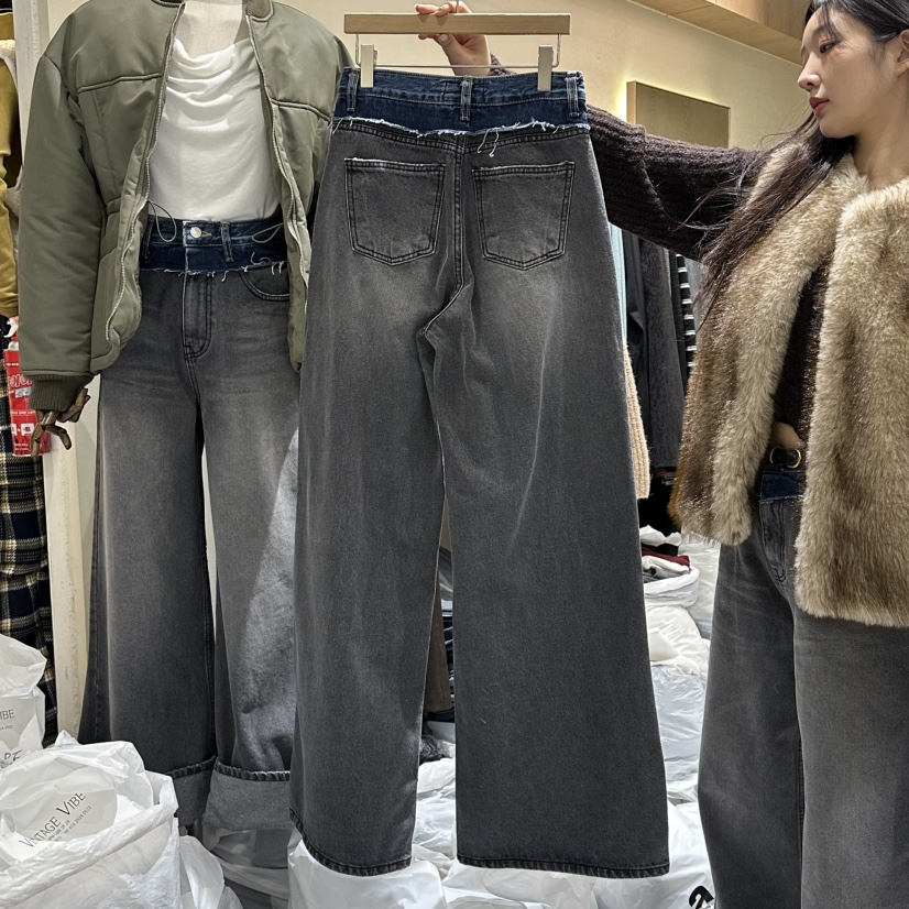 VINTAGE VIBE東大門㊣實拍女士新品熱賣職業人氣時尚牛仔褲VINTAGE VIBE牛仔褲