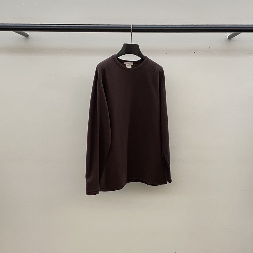 ID東大門㊣代購女士新品休閑真品熱賣推薦25秋冬人氣長袖T恤ID長袖T恤圖色3酒紅色