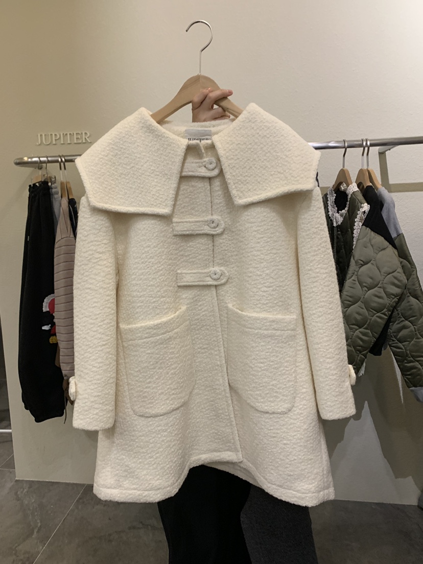 JUPITER東大門㊣代購女裝新品25秋冬真品推薦休閑中長款大衣JUPITER中長款大衣圖色2