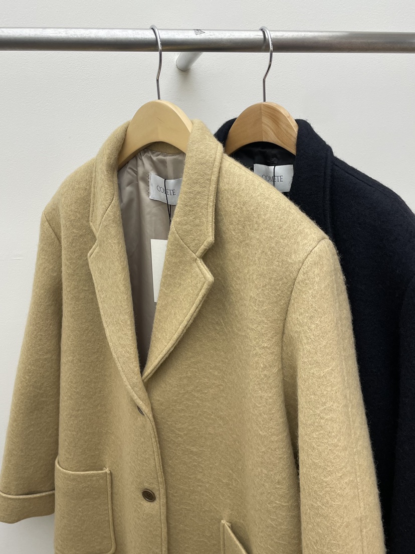 COMETE東大門㊣代購女士新品熱賣人氣25秋冬真品中長款大衣COMETE中長款大衣