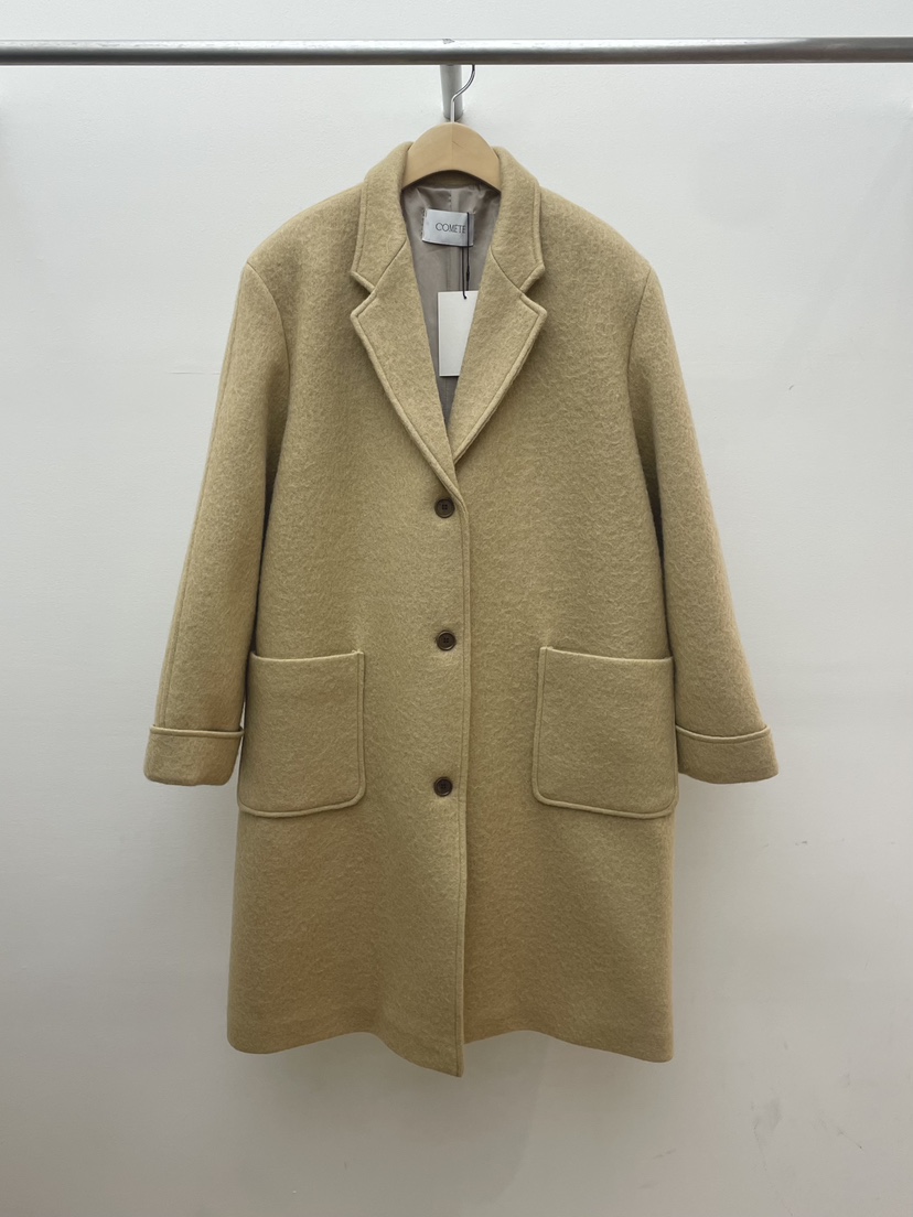 COMETE東大門㊣代購女士新品熱賣人氣25秋冬真品中長款大衣COMETE中長款大衣