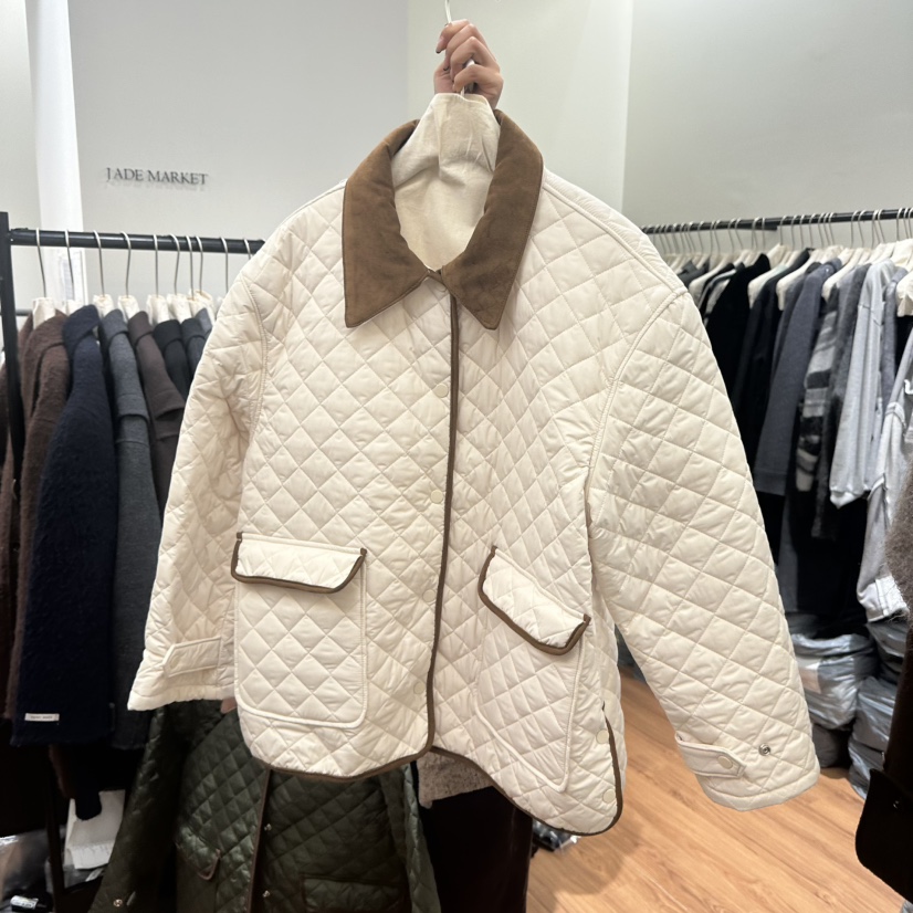 JADEMARKET東大門㊣直郵女裝新款休閑真品25秋冬熱賣短款棉服JADE MARKET短款棉服