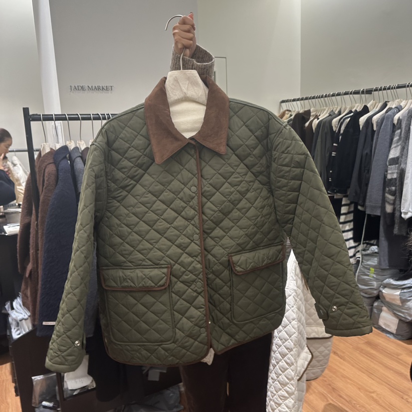 JADEMARKET東大門㊣直郵女裝新款休閑真品25秋冬熱賣短款棉服JADE MARKET短款棉服圖色2