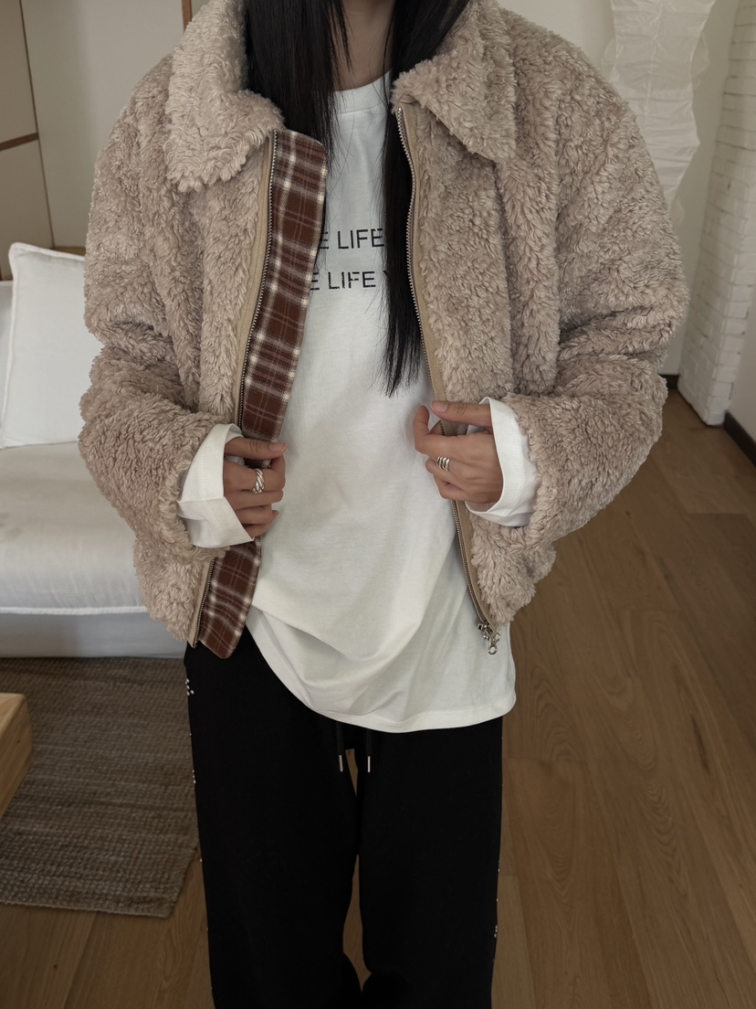 MORE THAN-P韓國代購㊣女裝新款推薦25秋冬時尚人氣熱賣夾克MORE THAN夾克