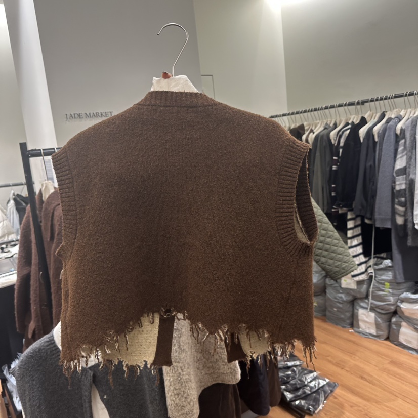 JADEMARKET東大門㊣代購女士新品推薦休閑時尚真品馬甲里外穿JADE MARKET馬甲