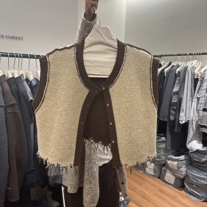 JADEMARKET東大門㊣代購女士新品推薦休閑時尚真品馬甲里外穿JADE MARKET馬甲