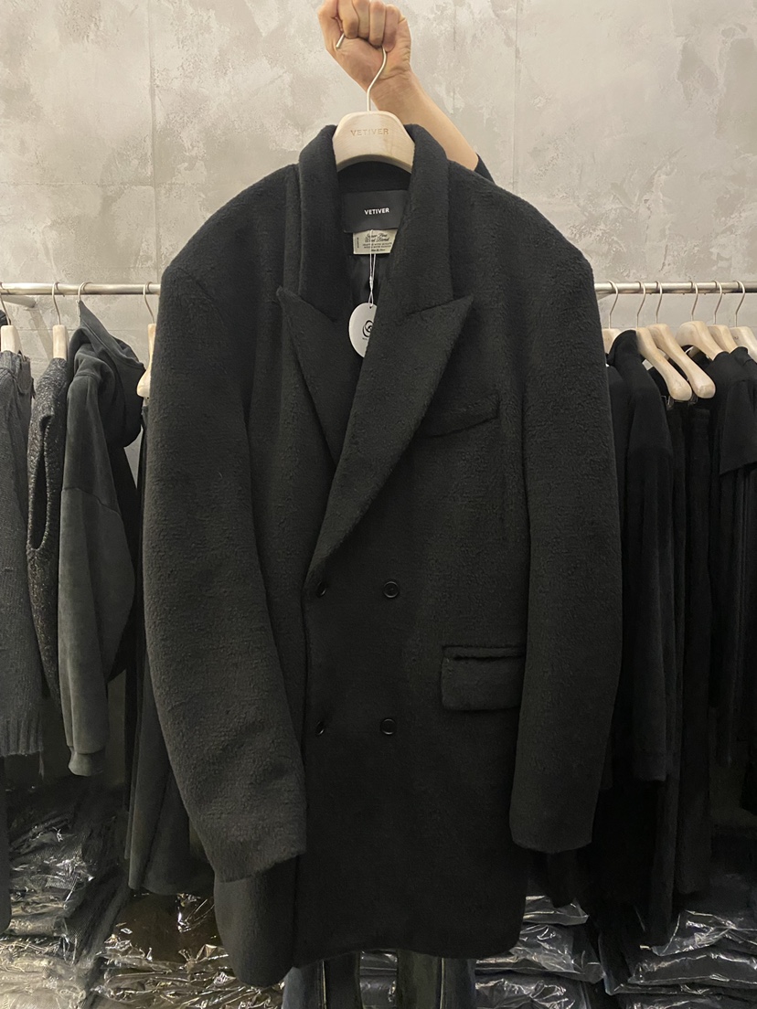 THE VETIVER-A東大門㊣實拍女士新款職業中長款大衣美利奴羊毛VETIVER中長款大衣圖色2