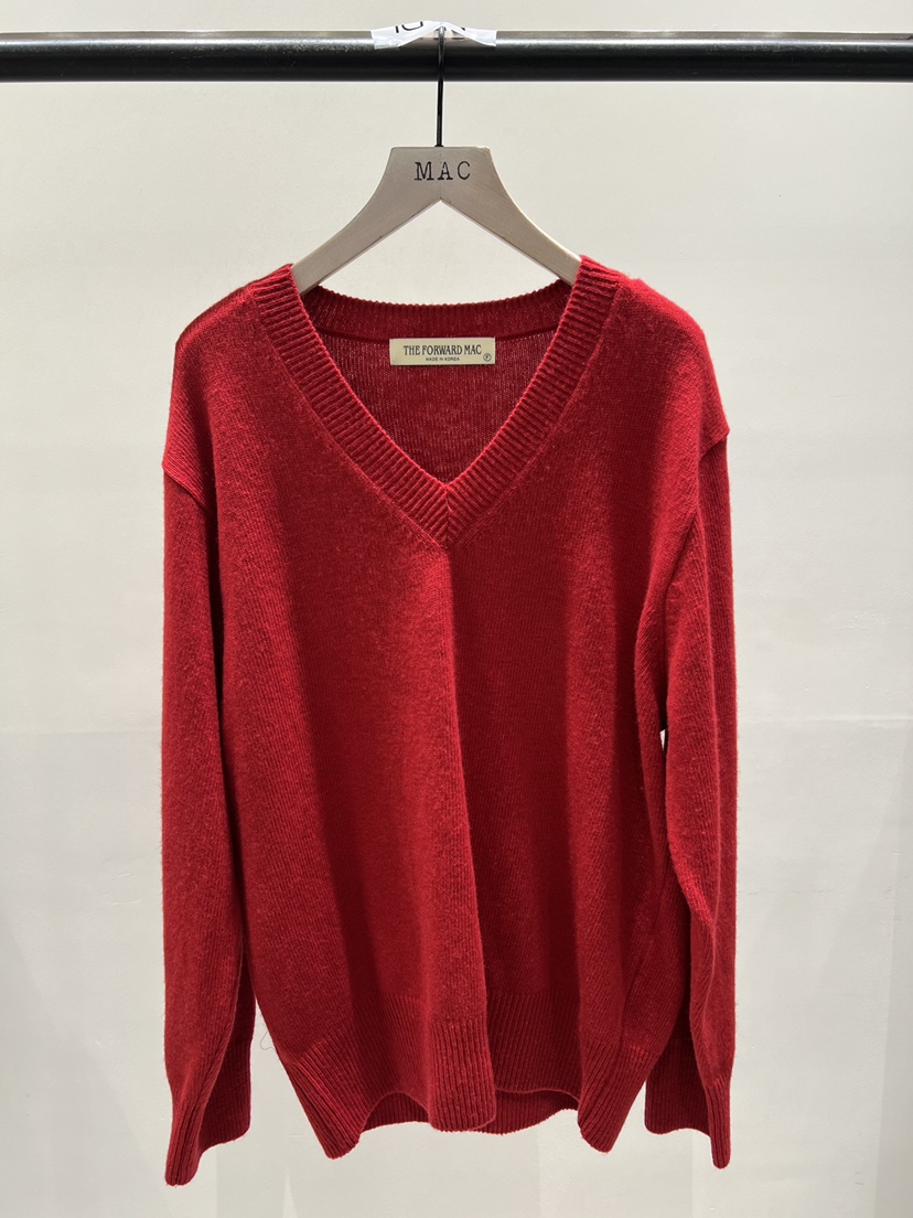 MAC東大門㊣代購女裝新款人氣真品熱賣職業25秋冬針織衫V領THE FORWARD MAC針織衫