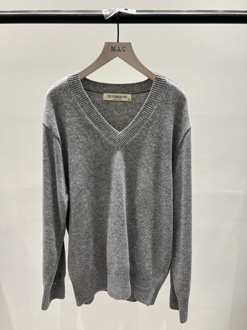 MAC東大門㊣代購女裝新款人氣真品熱賣職業25秋冬針織衫V領THE FORWARD MAC針織衫圖色3